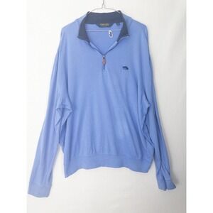 Polo Golf Ralph Lauren Pullover Q Zip Mens XL Blue Golf Course Logo